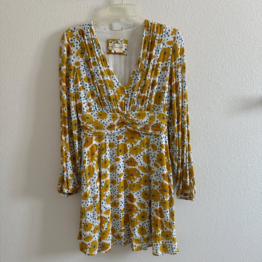 Anthropologie VeraWang Collaboration LongSleeve Dress Women's Floral Multicolor